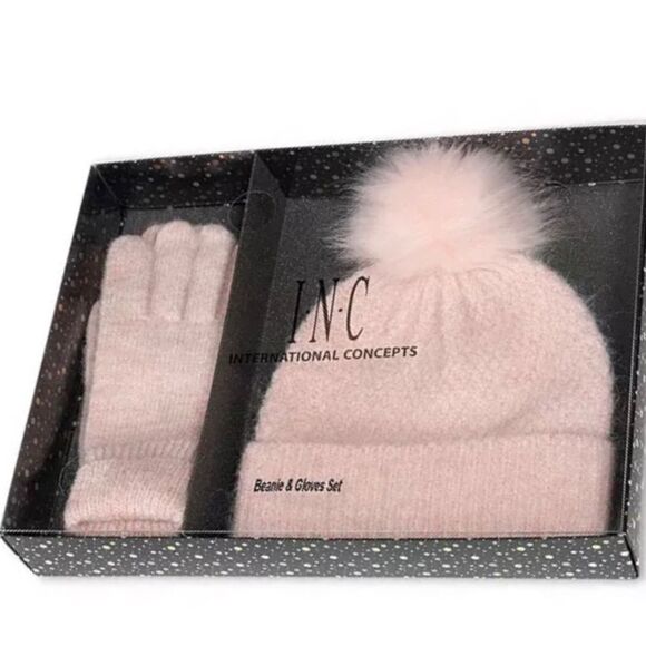 🆕 I.N.C Beanie & Glove Set - Picture 1 of 3